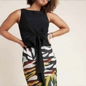 SALE!🖤Maeve Sleeveless Linen Tie Blouse Anthro - 8